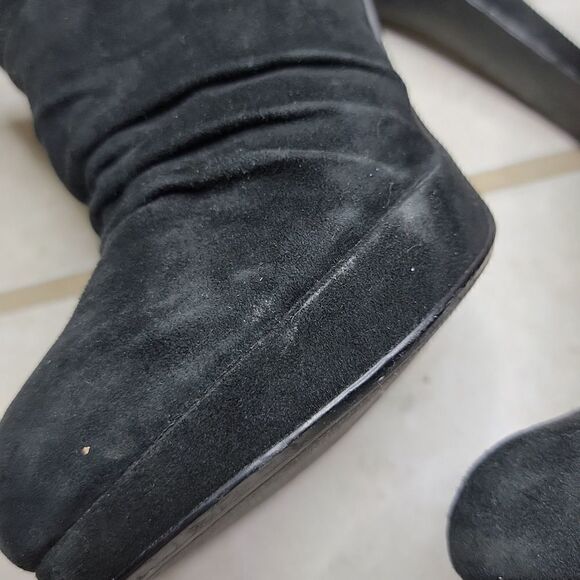 Rosegold Ankle Platform Black Suede Bootie Size 8 / 39 - Picture 10 of 15